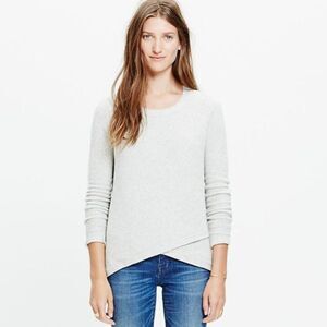 Madewell White and Green Feature Pullover Sweater in Colorblock Size XS